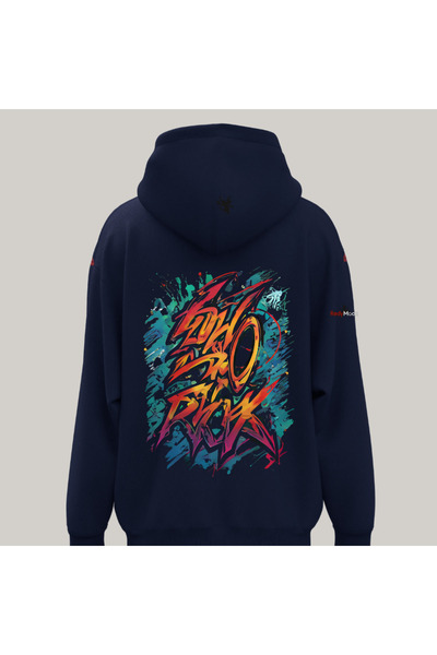 Unisex Grafiti tasarım baskılı Oversize Hoodie