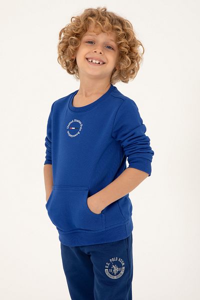 U.S. Polo Assn. Boy's Saks Basic Crew Neck Sweatshirt 50293592 -Vr045