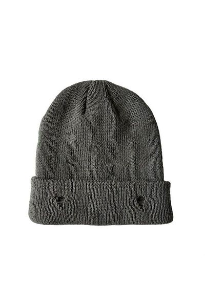 Karakedi Anthracite Vintage Ripped Model Beret