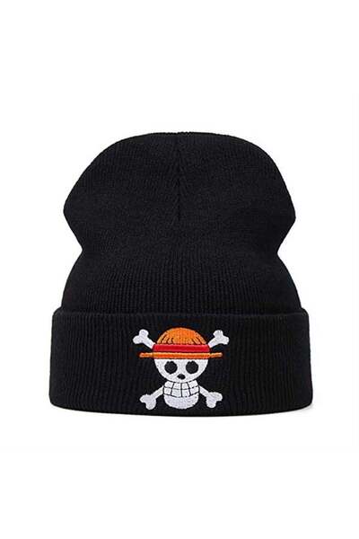 Karakedi قطعة واحدة من القبعة السوداء بشعار الرسوم المتحركة