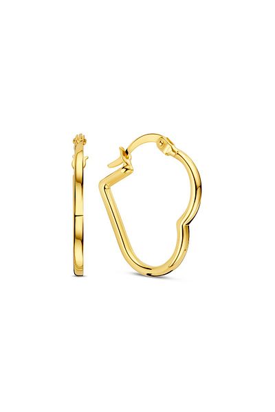 Beloro Jewels Della Spiga Luna 9 Ayar Altın Herz Ohrringe BO360081