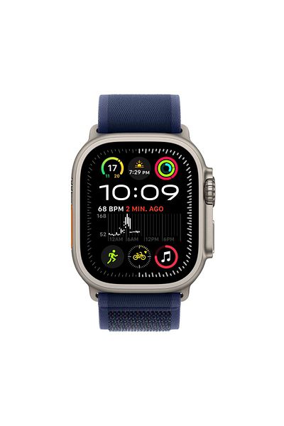 Apple Watch Ultra 2 GPS + Cellular 49mm Natural Titanium Case with Blue Trail Loop ?Çô M/L