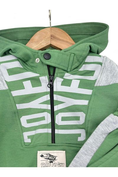 voyyo kids baby 2-6 Years Old Boys' Premium Personality Tracksuit Set - Zipper Collar and Raster