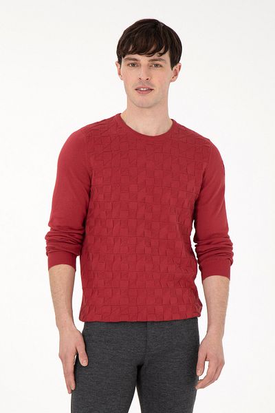 U.S. Polo Assn. Men's Cherry Basic Sweater 50288882 -1114