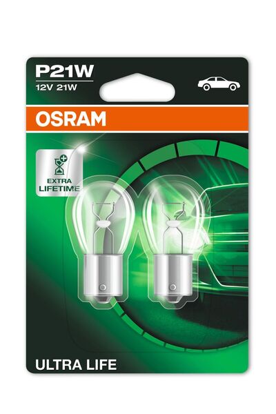 Osram 12V P21W Ultra Life Uzun Ömürlü Stop/Park Ampulü (Takım-2 Ad.)