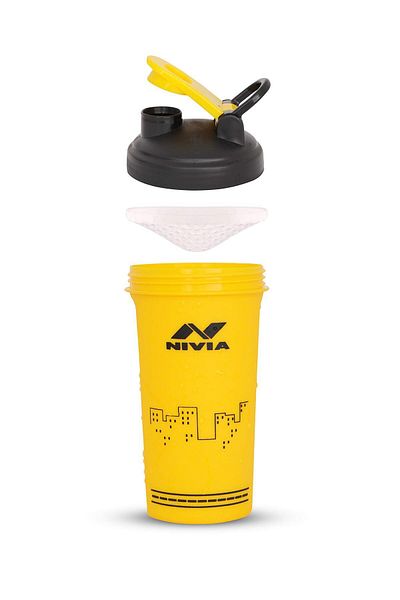 Nivia Street Sports Shaker | Yellow | 750 ml | Plastic | For Sports | Gym | Running | Water