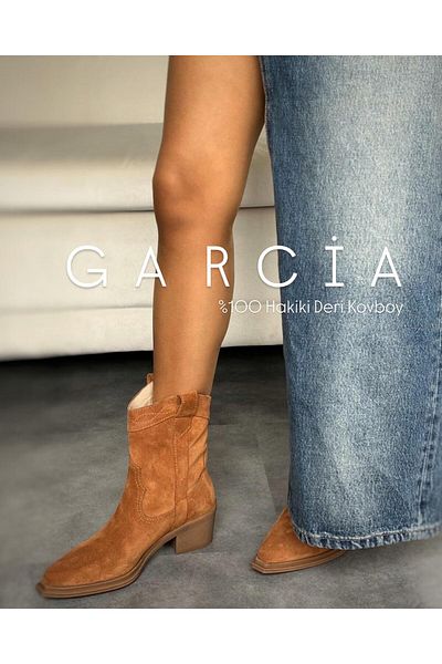 Zuum Γυναικείες μπότες Garcia 100% γνήσιο δέρμα Dallas - Tan Suede