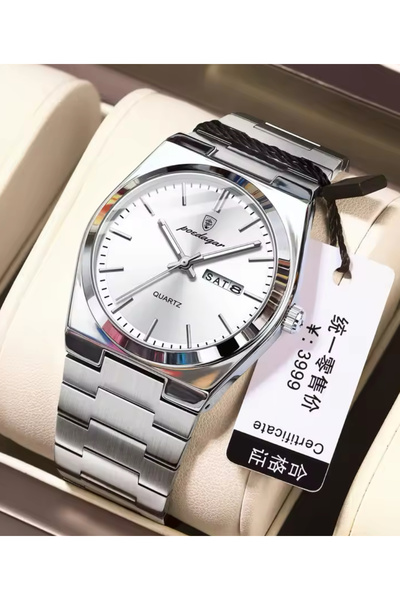 POEDAGAR New Model Premium Waterproof Steel Stylish Wristwatch