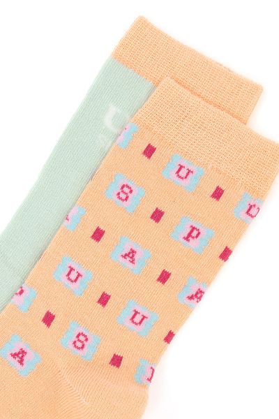 U.S. Polo Assn. Girl's 2-Piece Sock Socks 50298853 -Vr047