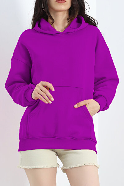 TAKE İT TOO Sweat Pink Gironda Kangaroo cu glugă - Cu buzunare, model 20960.1878