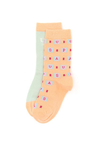 U.S. Polo Assn. Girl's 2-Piece Sock Socks 50298853 -Vr047
