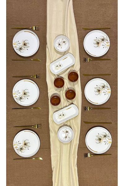 Borser Nevruz Anatolia 14-Piece Breakfast Set for 6 People