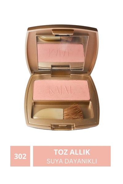 KAJAL Suya Dayanıklı Blusher Toz Allık Şeftali Beji No: 302