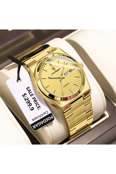 POEDAGAR New Model Premium Waterproof Steel Stylish Wristwatch