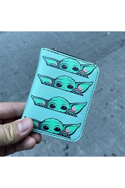 Karakedi محفظة قصيرة من Green Baby Yoda Collage