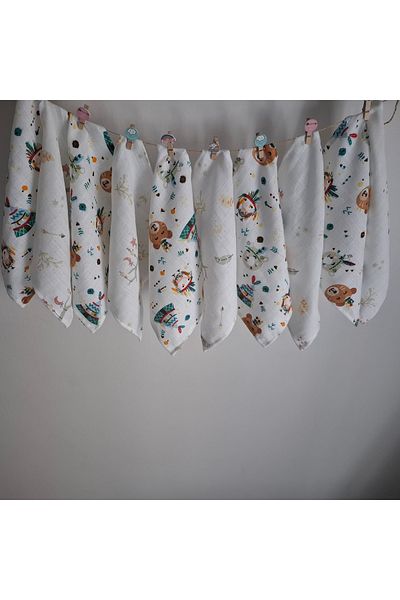 Derycollection 10 Pieces 25X25 Muslin Baby Mouth Diapers - Oeko-Tex Certified