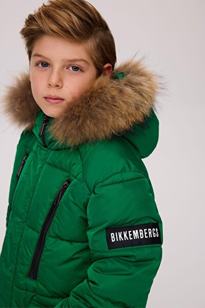 Bikkembergs Bg Store Boy's Green Coat