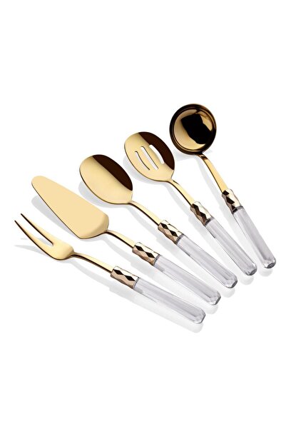 Dame Marie Dia-mond Şeffaf 5 Parça Akri?li?k Servi?s Seti?