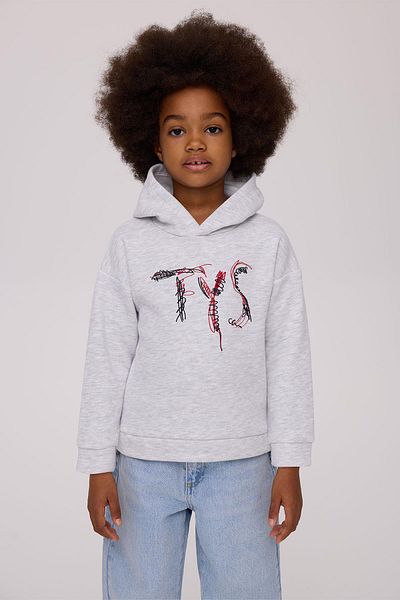 Tyess Basic Bg Store Girl's Grey Sweatshirt