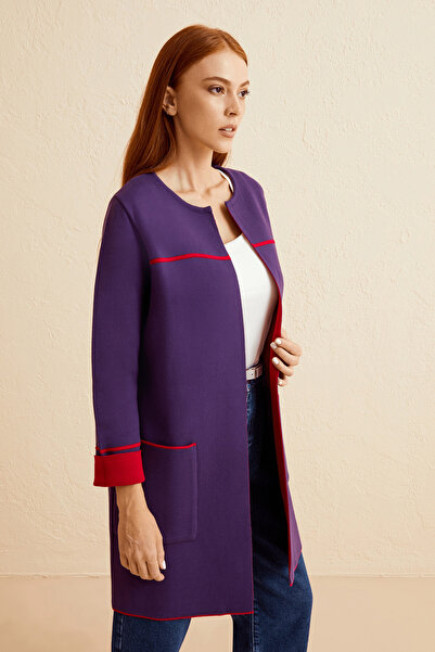 Naramaxx Kontrast Çizgili Triko Hırka