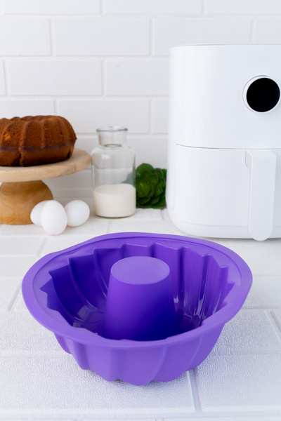 Silicolife Onikiden Airfryer Silikon Kek Kalıbı 22 Cm - Hava Fritözleriyle Uy...