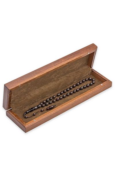 Skygo Wooden Rosary Box - Silver Flower Pattern