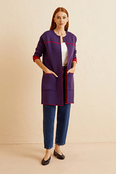 Naramaxx Kontrast Çizgili Triko Hırka