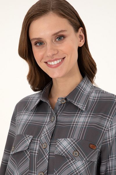 U.S. Polo Assn. Women's Gray Long Sleeve Tunic Shirt 50297096-Vr024