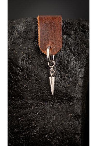 Piercing Market Steel & Silver Men's Stylish Earrings - Steel Hoop, Dangle, Does Not Darken Rust