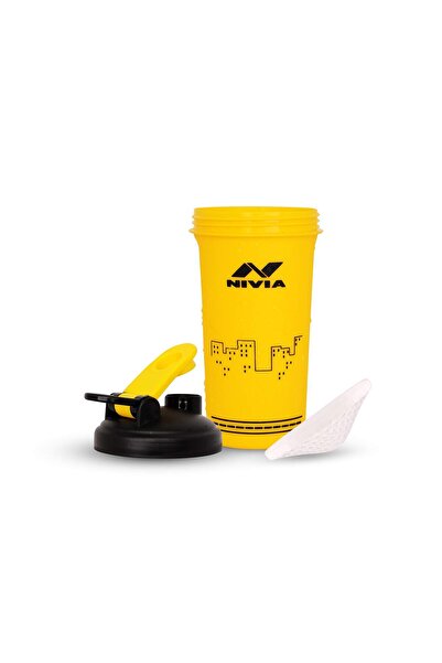 Nivia Street Sports Shaker | Yellow | 750 ml | Plastic | For Sports | Gym | Running | Water