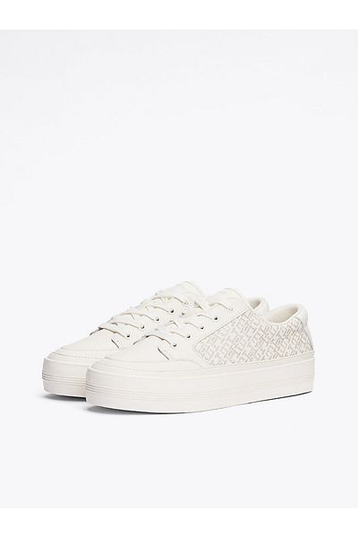 Tommy Hilfiger Női fehér Vulc bőr monogramos tornacipő