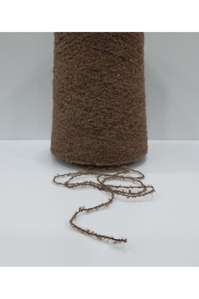 İPLİKOUTLET Χρώμα κακάο Εισαγόμενο Merino Boucle Σχοινί 400 γραμμάρια