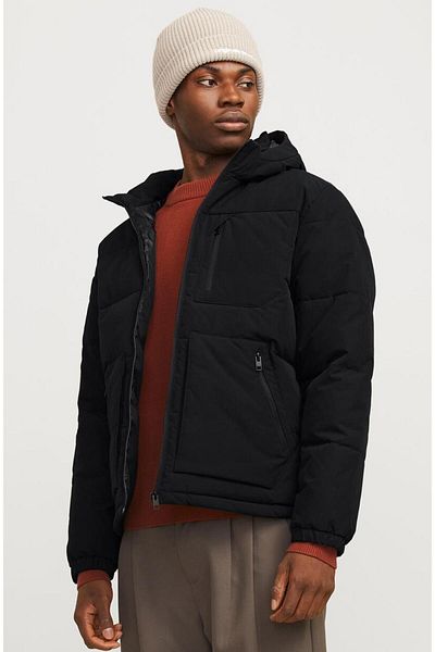 Jack & Jones Jacket Water Cold Proof Black Men's Coat