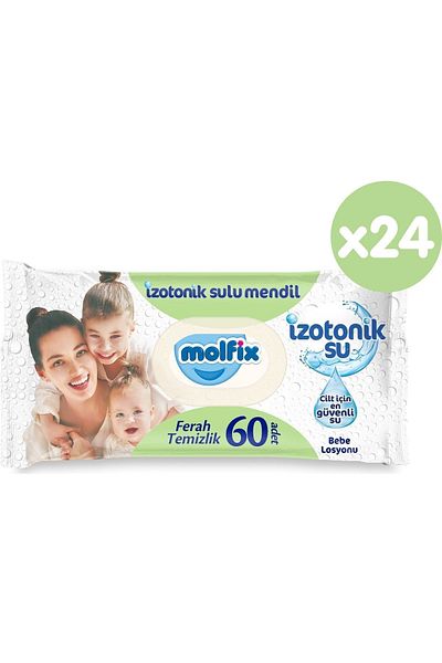 Molfix Ferah 60 X24 Pieces Isotonic Water Wipes