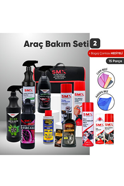 SMX Araç Bakım Seti 2 + Hediye Bagaj Çantası