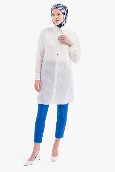 Tuğba Pantaloni Saks Basic cu talie înaltă