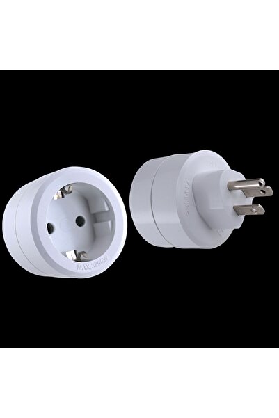 Tek-İş Türk Fişi - Amerikan Tip Fişe Çevirici Seyahat Adaptörü Amerika Fişi Priz Dönüştürücü Amerika Fişi