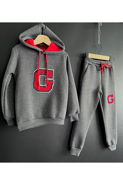 STAR GOGO KİDS Star Gogo Kids G-Star Unisex Kids Tracksuit Set (3 Ip Chardoned)