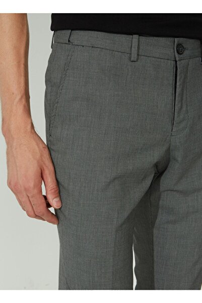 ALTINYILDIZ CLASSICS Κλασικό παντελόνι από μάλλινο ελαστικό ύφασμα μέσης με λεπτή εφαρμογή