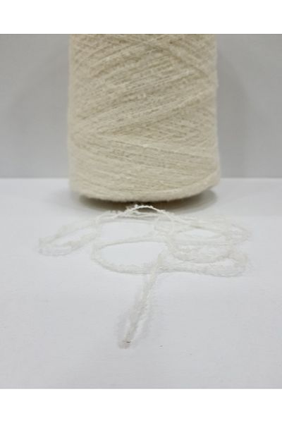 İPLİKOUTLET Χρώμα εκρού Εισαγόμενο Merino Boucle Σχοινί 400 γραμμαρίων