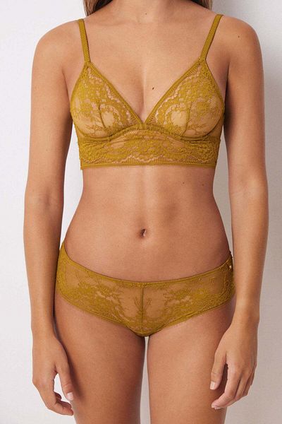 Women'secret Wide Brazilian briefs with golden lace