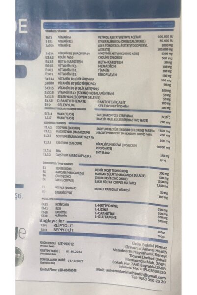 hayvancılık makinesi Ade buffer Bağlayıcı Katkı Premix Yem Bağlayıcı 25 Kg