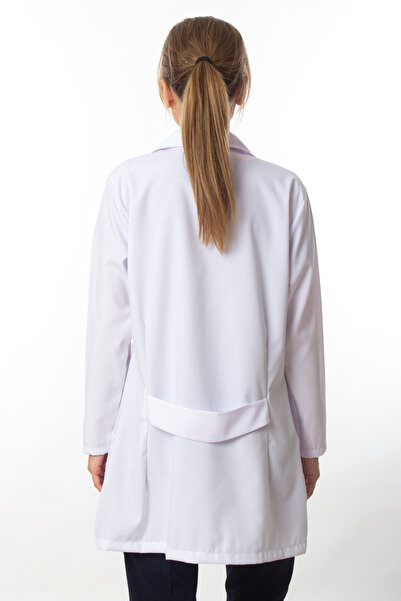 Simirna Üniforma White Doctor Nurse Teacher T-shirt - Long Sleeve, Regular Collar, Long Length