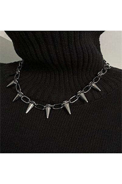 Karakedi Gothic Punk Barbed Chain Necklace