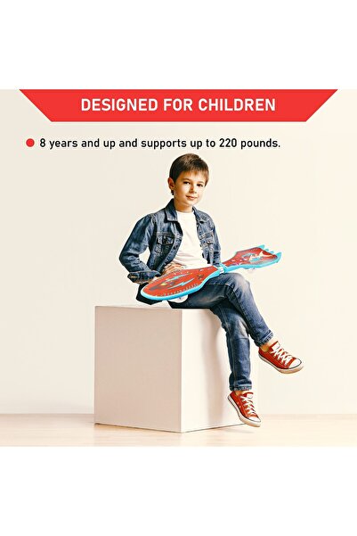 VEERA Wave Board | Red/sky Blue | 38 Inch Length | Aluminium Chassis | Pu Wheels | Skateboard