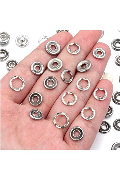 DepoMega Metal Çıtçıt Pense Seti Gömlek Kumaş Düğmeleme Pensesi 50 Adet Çıtçıt