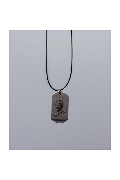 Karakedi Mustafa Kemal Atatürk Illustrated Imprint Necklace