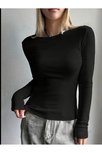 peri tower بدلة ضيقة بأكمام طويلة مع صوف من الداخل لفصل الخريف والشتاء الأسود