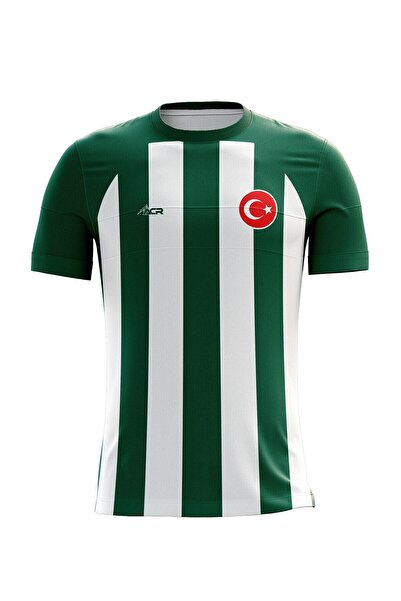 ACR Giyim Tekstil Forma Baskı Futbol Forması Tek Üst Klasik Çubuklu Model - Kişiye Özel Isim Ve Numara Yazılabilir, Dijital Baskı