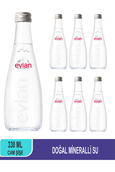 Evian EVİAN Doğal Mineralli Su Cam Şişe 330 ML x 6